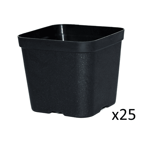 Maceta Plástica De Siembra Tipo Vivero 7cm Cuadrada x25 unidades