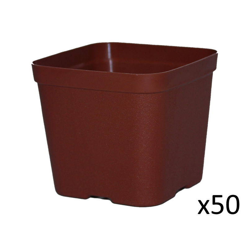 Maceta Plástica De Siembra Tipo Vivero 7cm Cuadrada x50 unidades 1