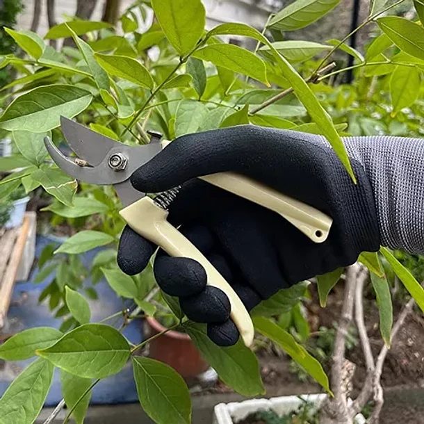 3 Pares De Guantes De Trabajo De Látex Para Jardinería, Tamaño 5