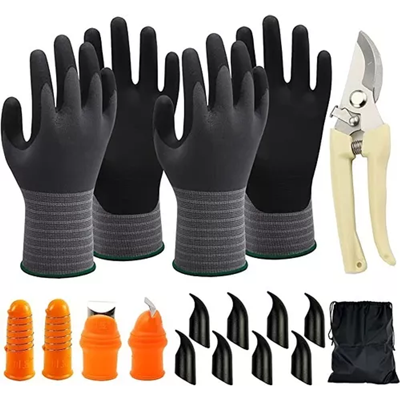 Guantes de Jardinería x2 Pares más garras y Herramientas 1