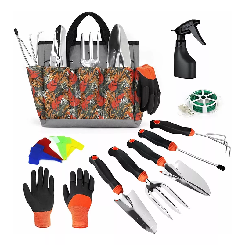 Kit Premium Herramientas Jardín en Acero X10 Piezas más Bolso 1