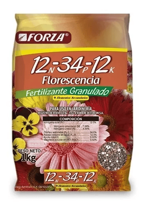 Fertilizante de Plantas Florescencia 12-34-12 Bolsa x1 Kilo