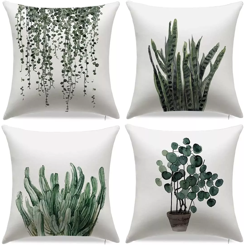 Juego x4 Unidades Fundas de Cojines 45cm x45cm Suaves 1