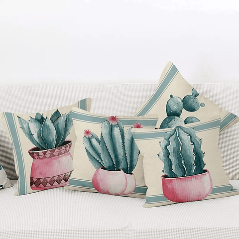 Juego x4 Fundas de Cojines 45cm x 45cm Decorativos Suaves