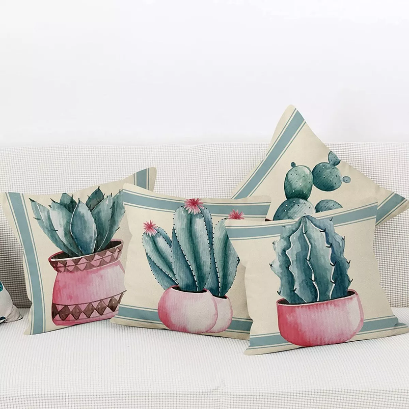 Juego x4 Fundas de Cojines 45cm x 45cm Decorativos Suaves 2