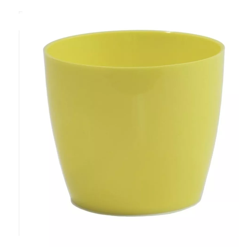 Maceta Plástica Bahía Colores 14cm Diámetro x13,4cm Alto Fina 12