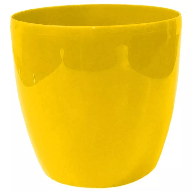 Maceta Plástica Bahía Colores 14cm Diámetro x13,4cm Alto Fina 15