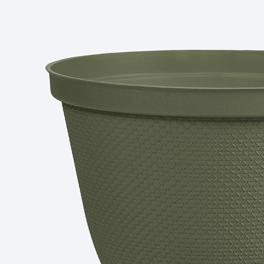 Maceta Plástica de Plantas más plato 30cm Diámetro x23,6cm Alto 6