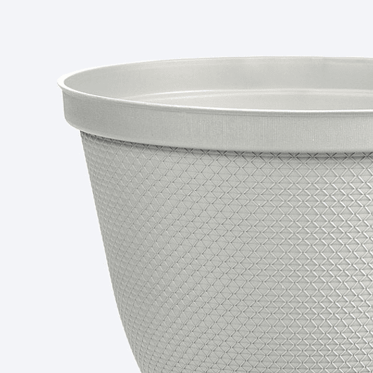 Maceta Plástica de Plantas más plato 30cm Diámetro x23,6cm Alto 11