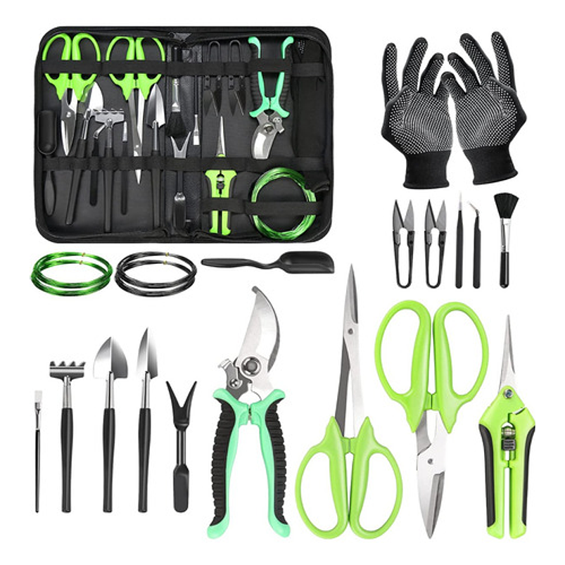 Kit Herramientas Bonsai Suculentas Acero X20 Piezas más estuche 1