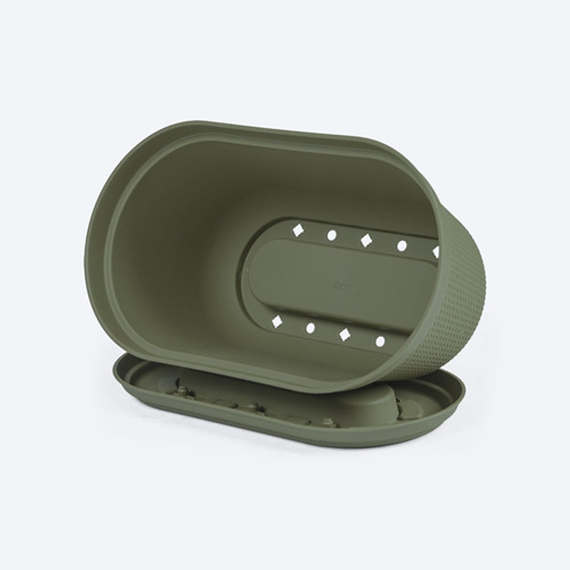 Maceta Plástica Jardinera más Plato 60cm Largo x19,6 Cm Alto 4