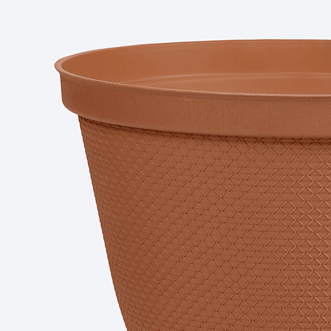 Maceta Plástica De Plantas más Plato 25cm Diámetro x20cm Alto