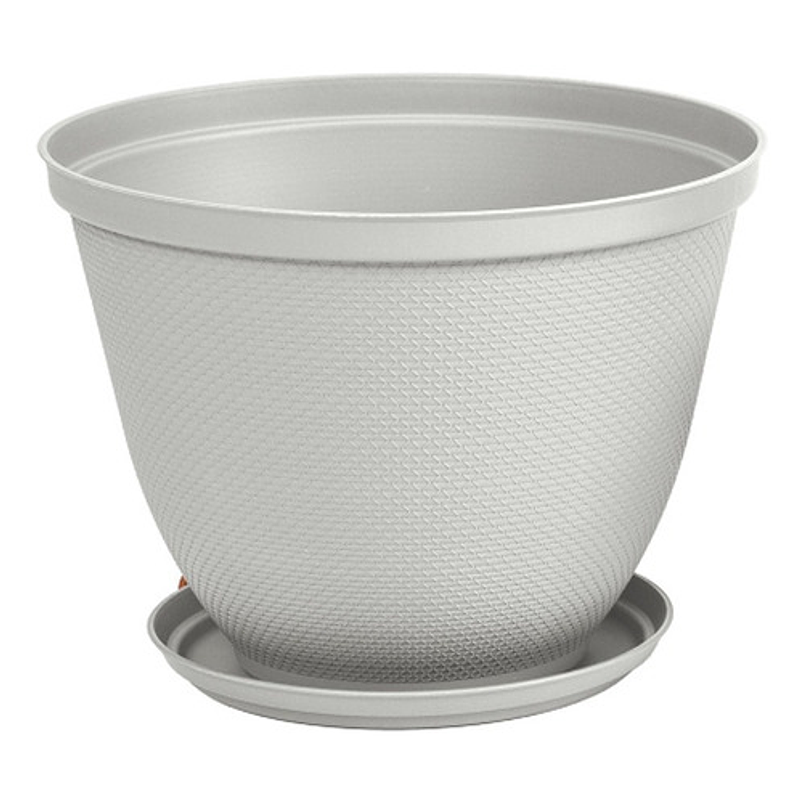 Maceta Plástica De Plantas más Plato 25cm Diámetro x20cm Alto 16