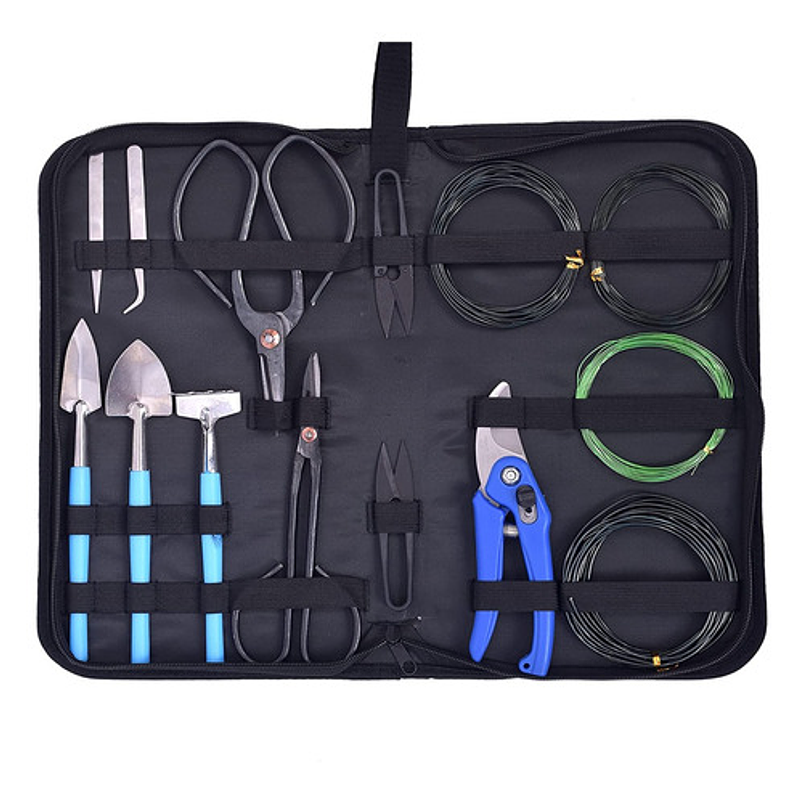 Kit Herramientas Bonsai Suculentas x14 Piezas más Estuche 2