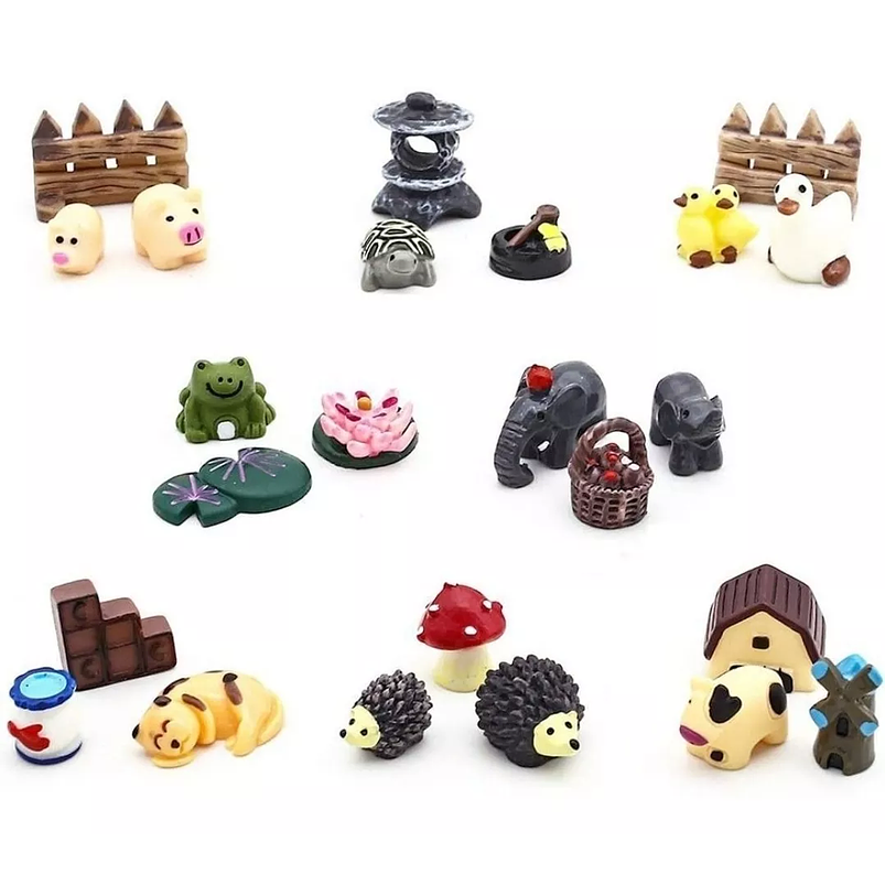 Mini Kit Jardín Decorativo Hadas Terrario X24 Piezas 1