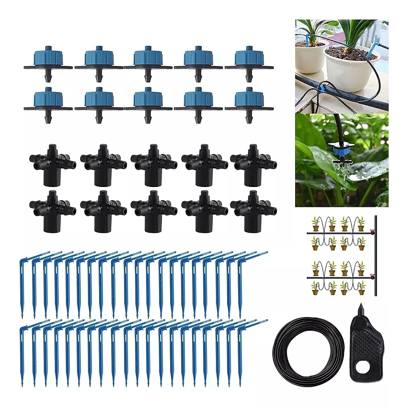 Kit Riego Por Goteo Plantas En Maceta X20mtrs 1/8 - 1