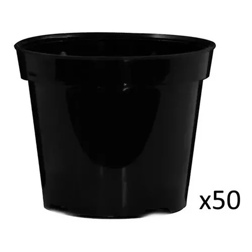 Matera - Maceta Plástico Tipo Vivero 10cmx8cm. X50 Unid Siembra Negro 1