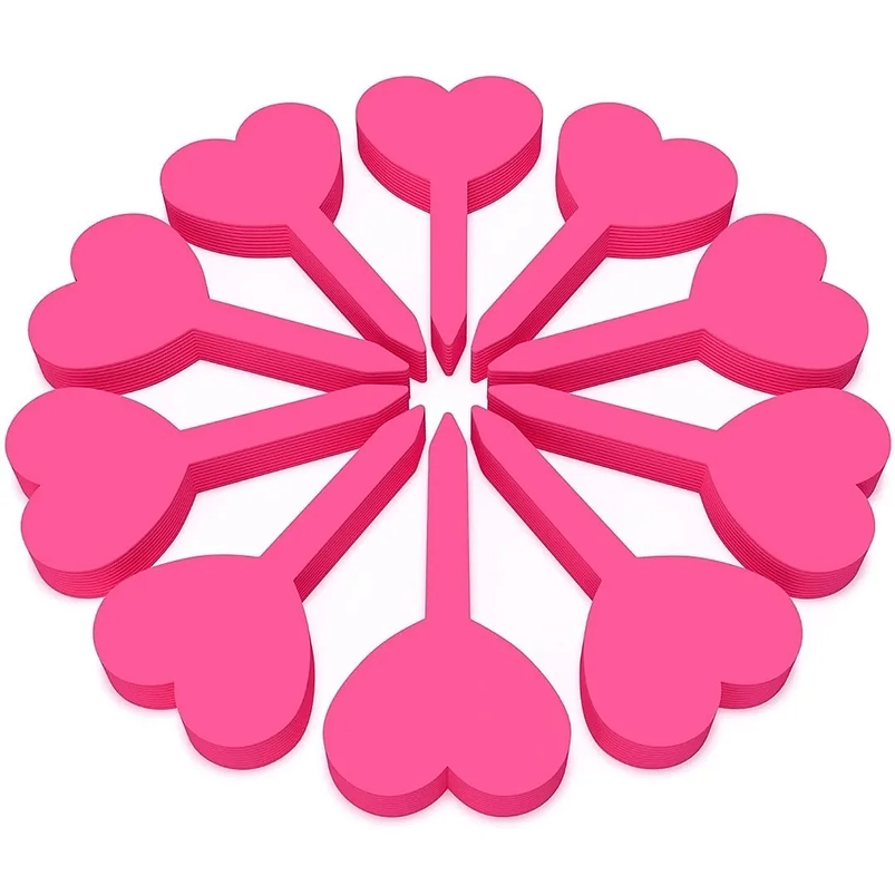 Etiquetas Plantas Siembra Corazón x50 Unidades 1