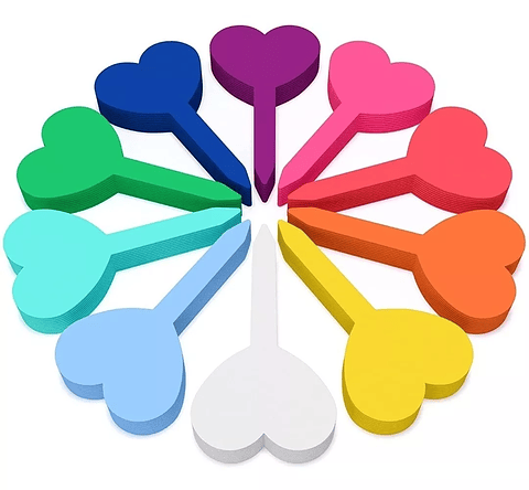 Etiquetas Plantas Siembra Corazón x50 Unidades