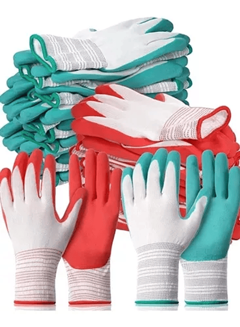 Guantes Jardinería x01 Par Unisex Caucho Transpirable S-M