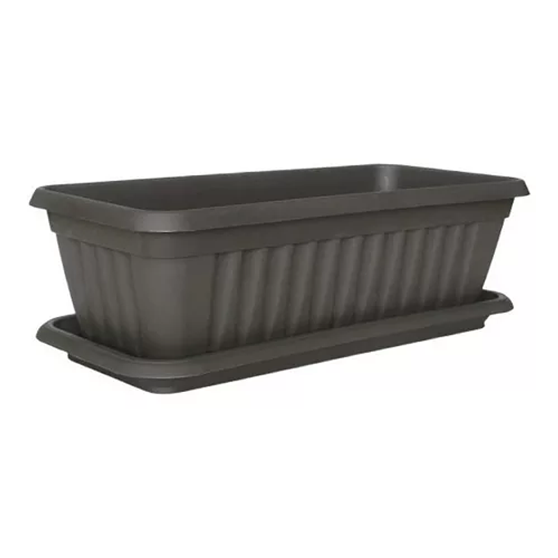 Matera Plástica Rectangular De 35 centímetros Largo Más Plato 4