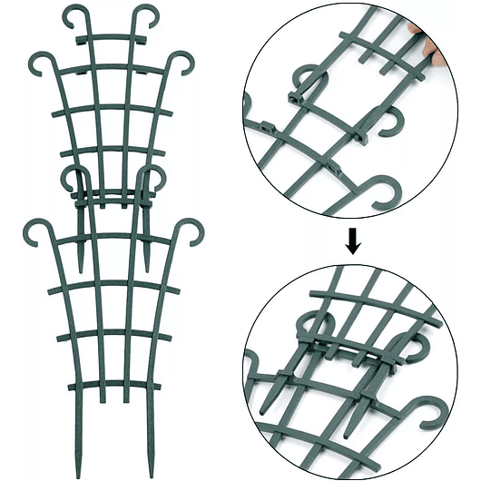Soporte - Enrejado -Tutor Plástico Para Plantas Trepadoras x2 Unidades 1