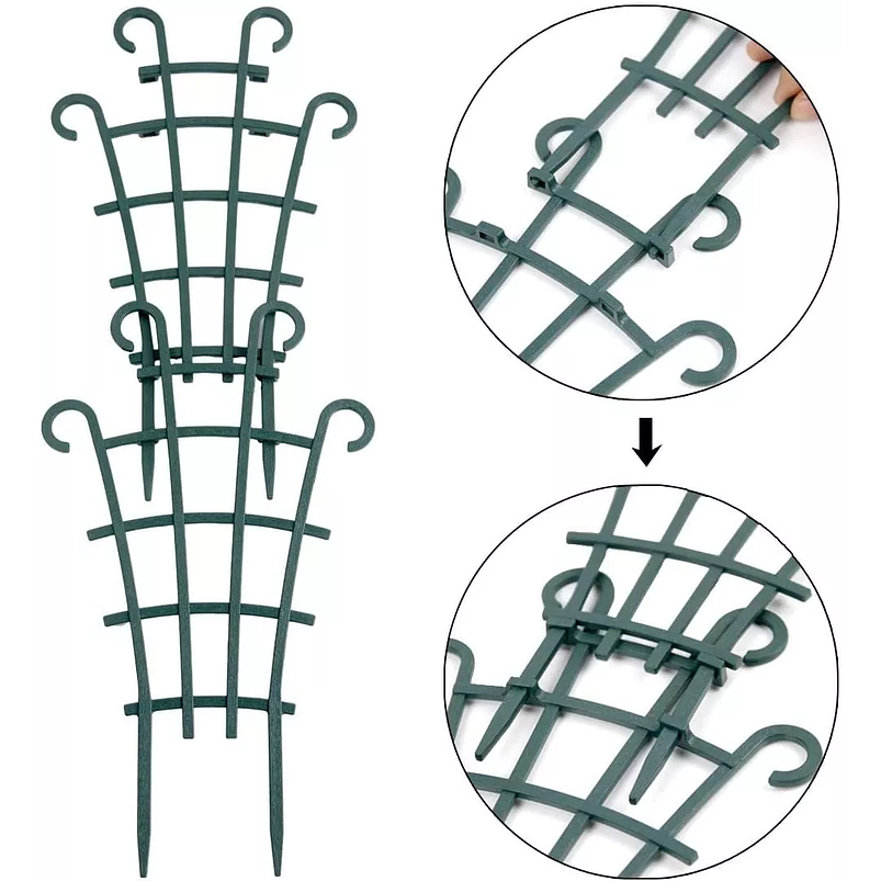 Soporte - Enrejado -Tutor Plástico Para Plantas Trepadoras x2 Unidades 1