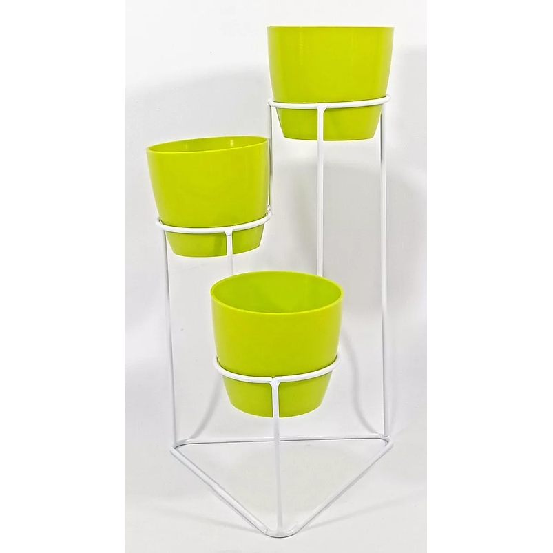 Soporte De Mesa Para Plantas más 3 Macetas 9cm Diametro Soporte Blanco 3