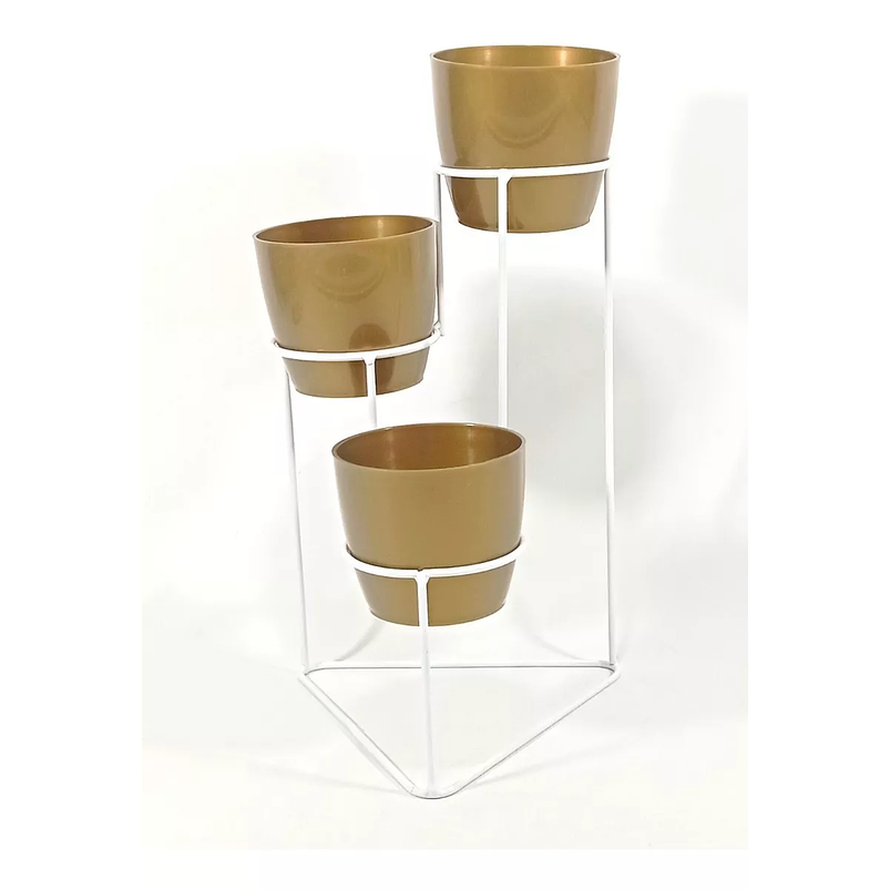 Soporte De Mesa Para Plantas más 3 Macetas 9cm Diametro Soporte Blanco 7