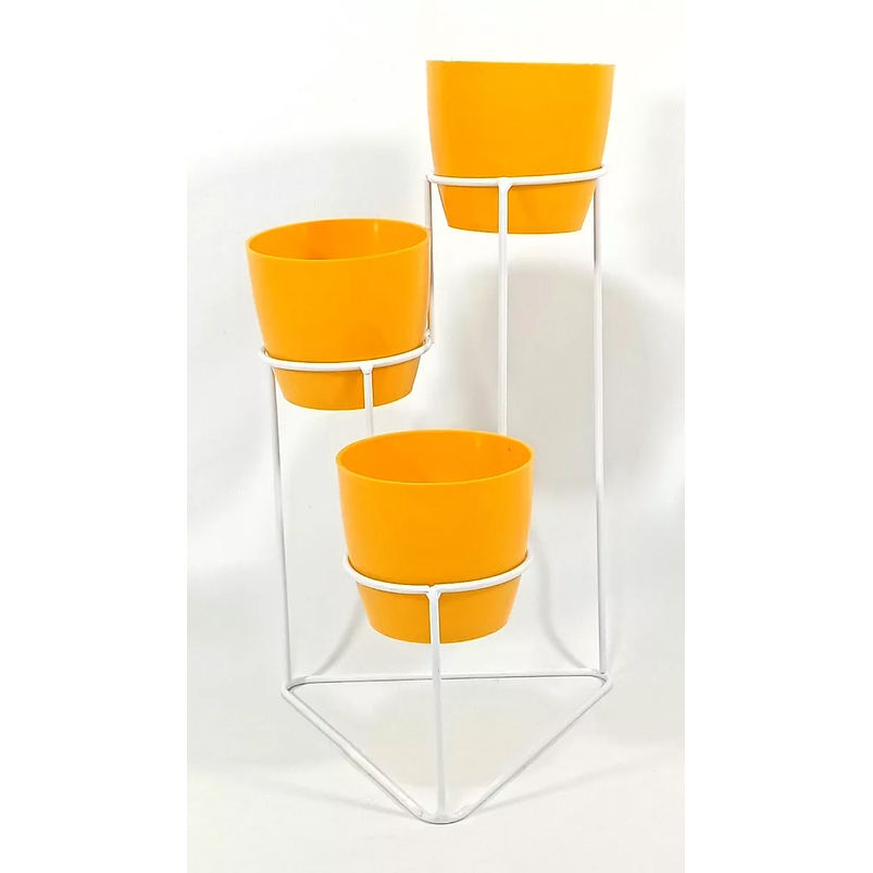 Soporte De Mesa Para Plantas más 3 Macetas 9cm Diametro Soporte Blanco 8