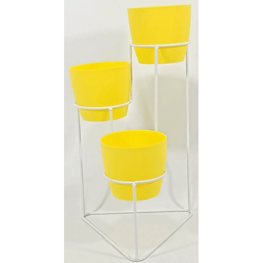 Soporte De Mesa Para Plantas más 3 Macetas 9cm Diametro Soporte Blanco 10