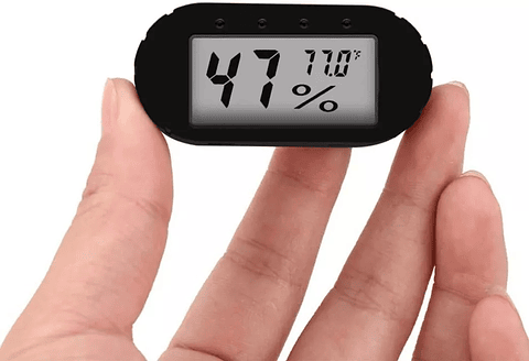 Mini Termometro Hidrómetro Lcd F° Interior De Jardín