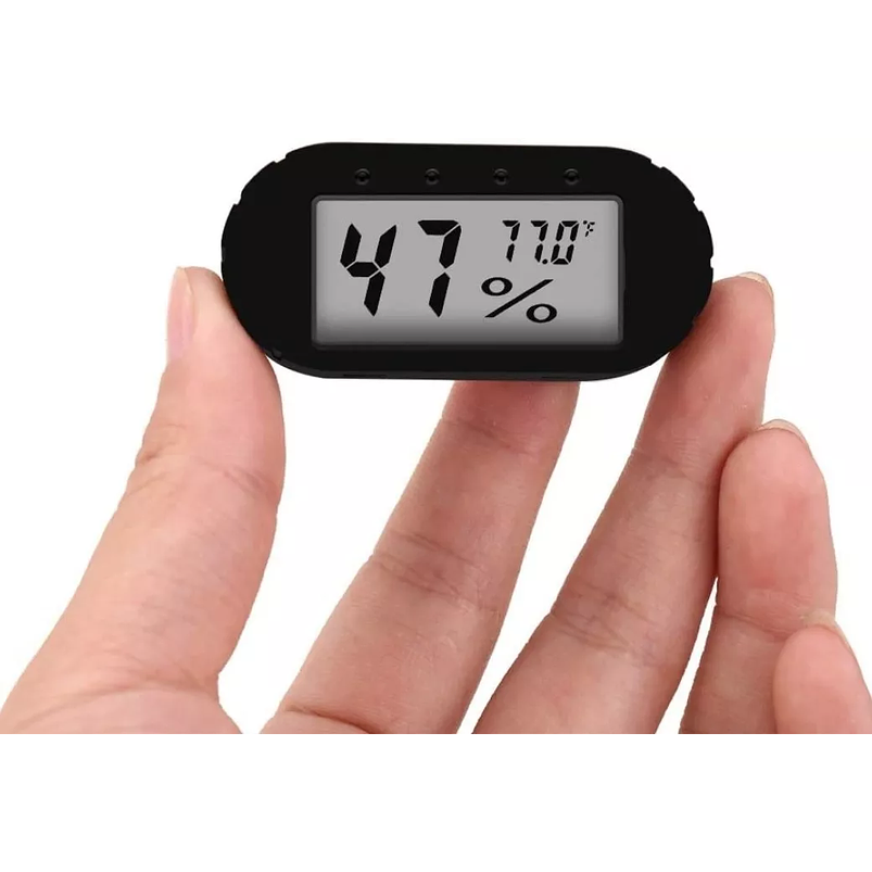 Mini Termometro Hidrómetro Lcd F° Interior De Jardín 1
