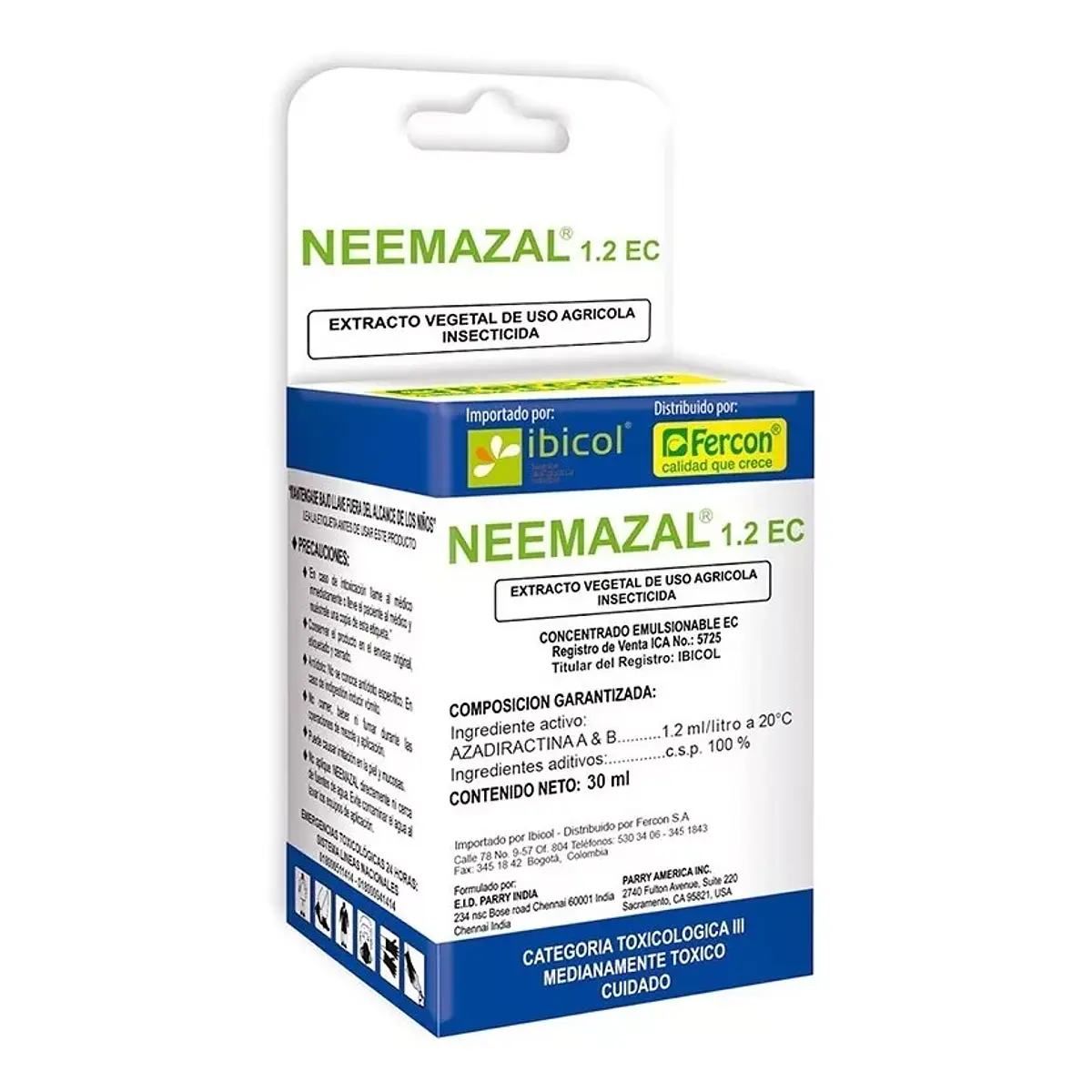 Neemazal Insecticida Para Jardín X30ml Cuidado De Plantas