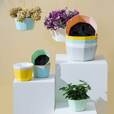 Maceta Plástica De Colgar Para Plantas de 25cm Diámetro
