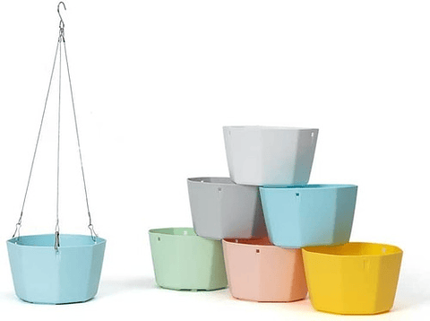 Maceta Plástica De Colgar Para Plantas de 25cm Diámetro