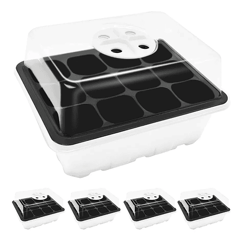 Bandeja De Germinar 12 Celdas,domo,control Temp X5 Unidades