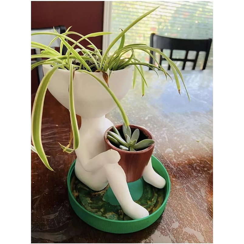 Maceta Suculenta Cactus Diseño Humanoide 2