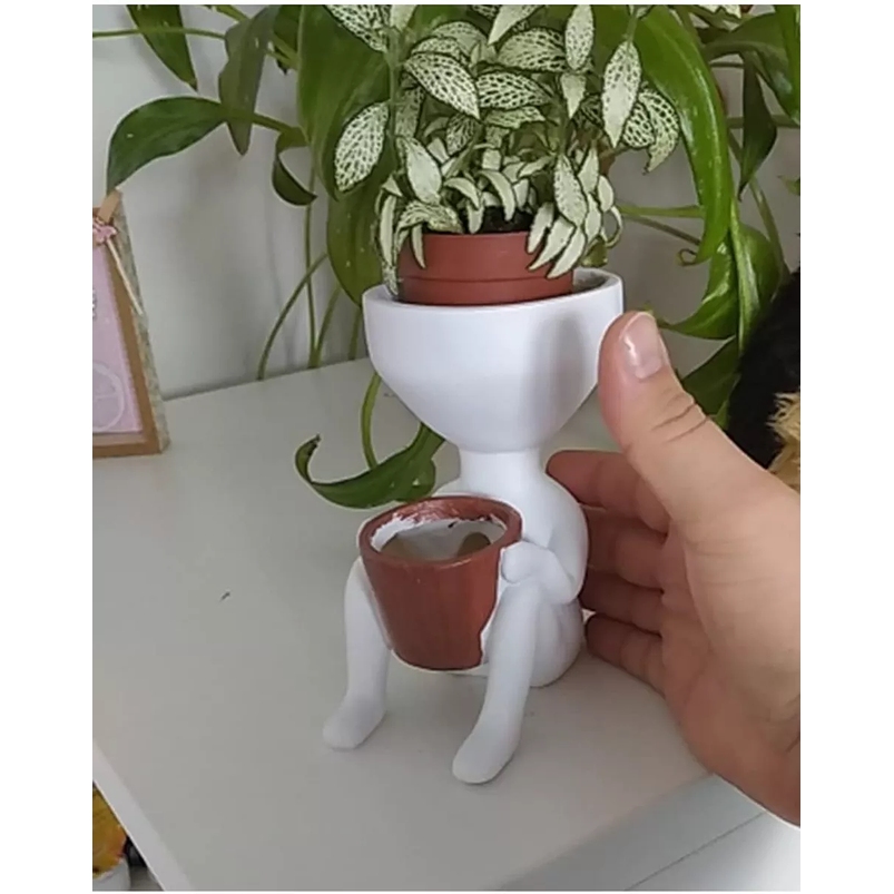 Maceta Suculenta Cactus Diseño Humanoide 4