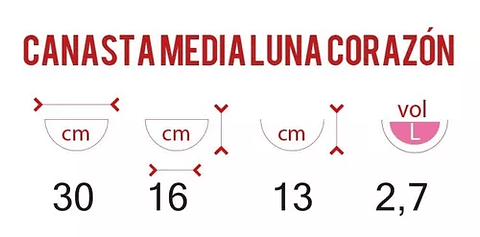 Canasta Plantas Pared más nido Coco x30cm Largo Corazón