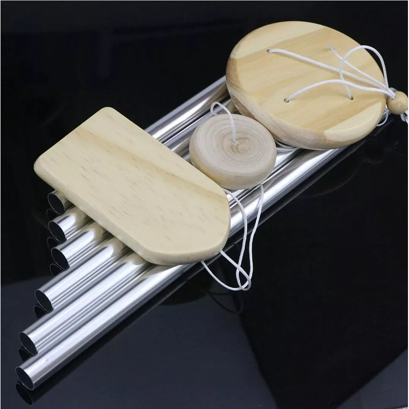 Campana de Viento Jardín 6 Tubos De Aluminio 64cm Largo 4