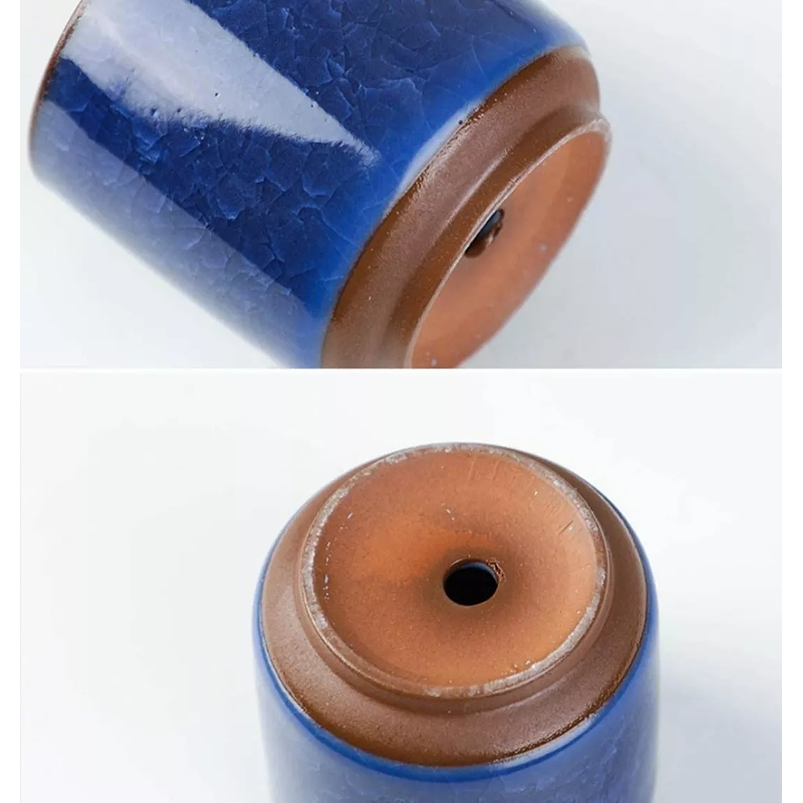 Juego Maceta X8unid Cerámica Colores +plato 5.5x5.5cm Cactus 2