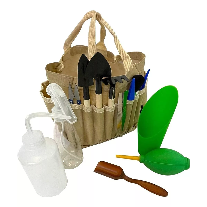 Kit Herramientas Suculentas X 14 Piezas+bolso Beige Premium 1