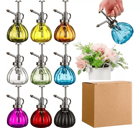 Regadera Spray Vintage En Vidrio 7.8oz Jardin Plantas