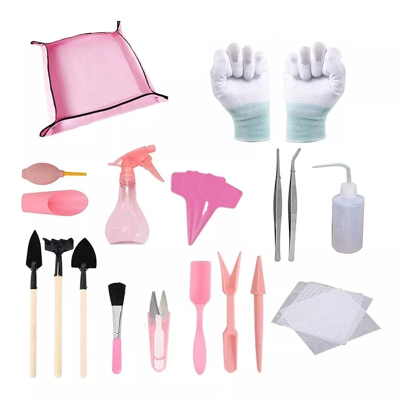 Kit Herramientas Siembra Suculentas Cactus X18 Piezas  1