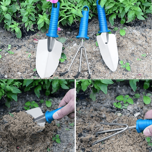 Kit Herramientas Jardinería X13 Piezas En Acero + Estuche 5