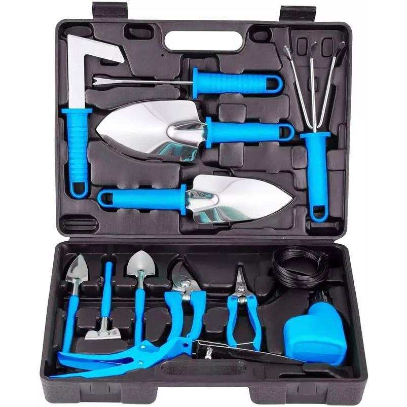 Kit Herramientas Jardinería X13 Piezas En Acero + Estuche 1