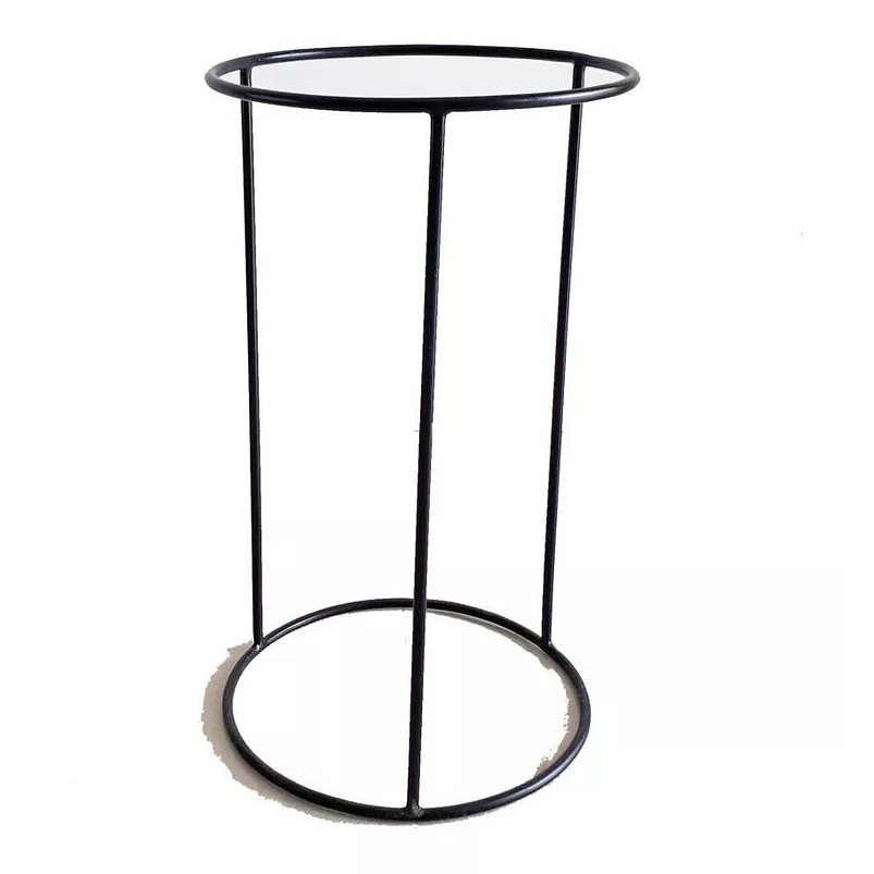 Soporte Matera Maceta Redondo Alto En Varilla 62cms Alto 1