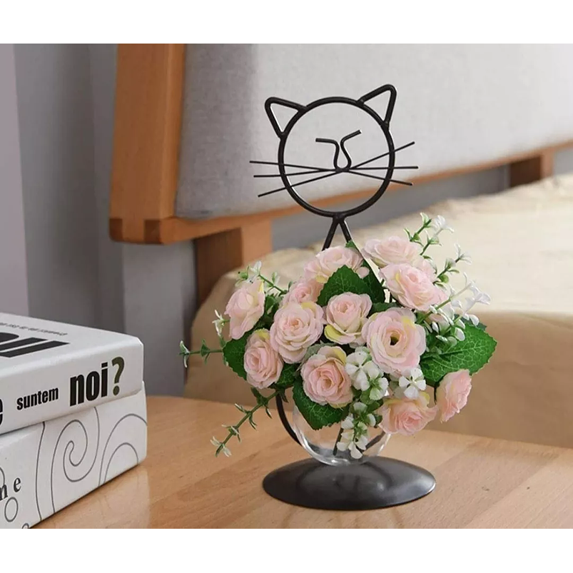 Maceta Decorativa De Mesa Plantas Acuaticas y Arreglos de Flores Naturales 2