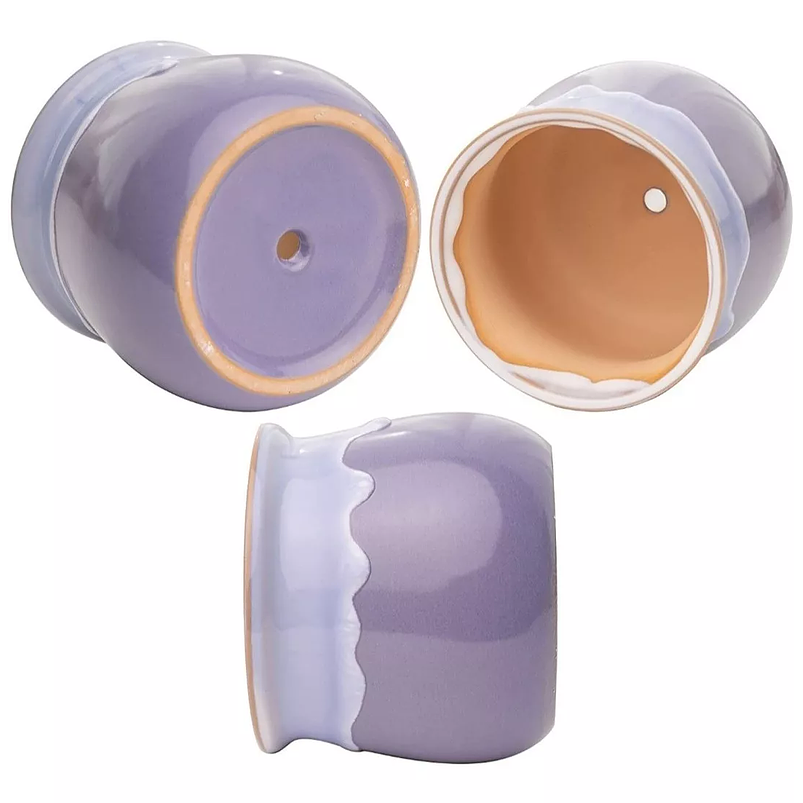 Juego Macetas X6unid Cerámica Fina 5cm Diamx5cm Alto Colores 3